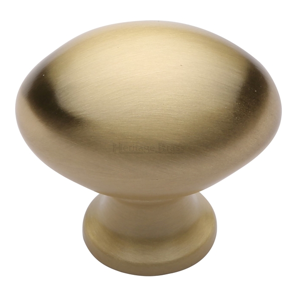 C114 38-SB • 38 x 15 x 32mm • Satin Brass • Heritage Brass Oval Cabinet Knob